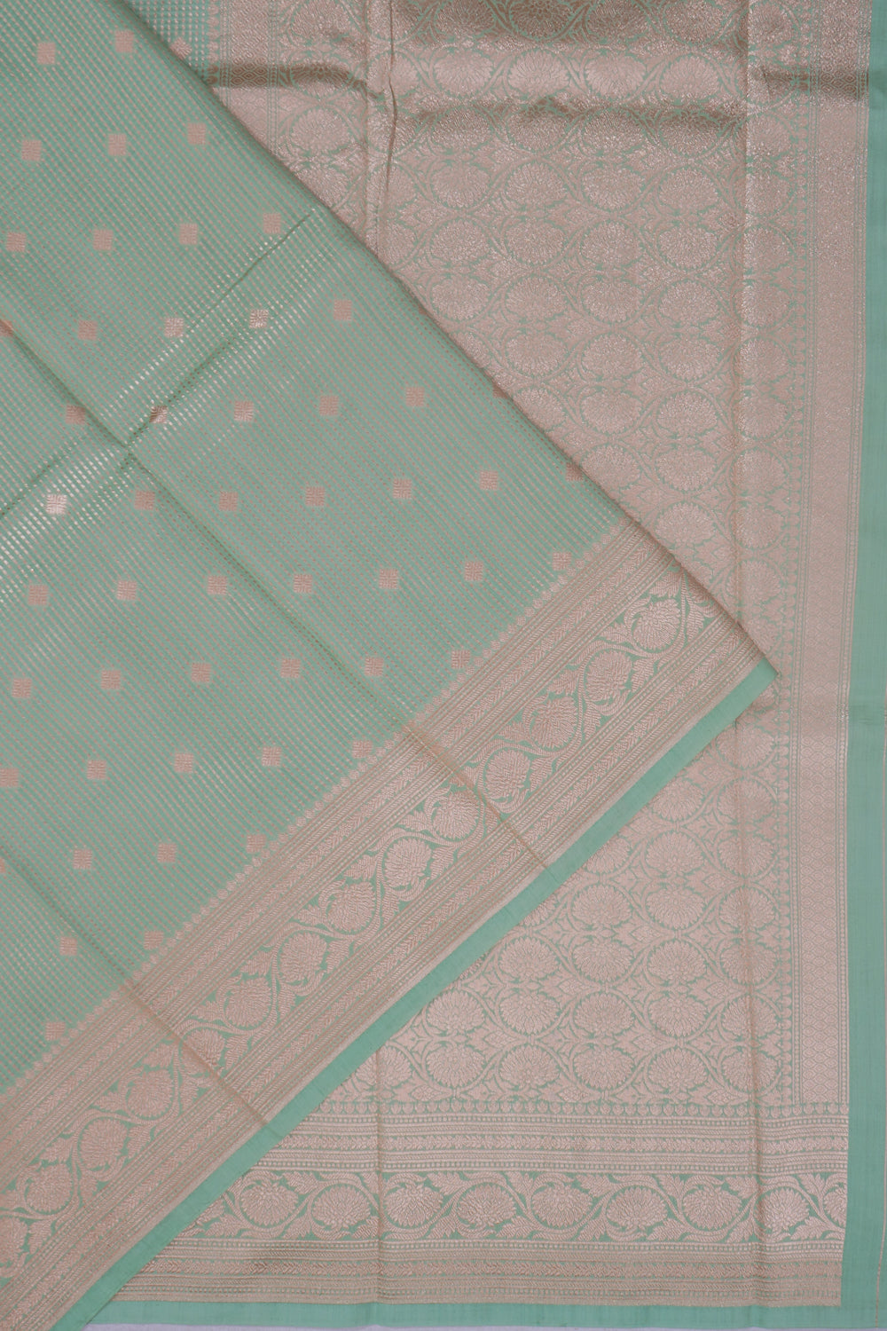 Banarasi Katan Silk Butta Brocade Pastel Green Saree