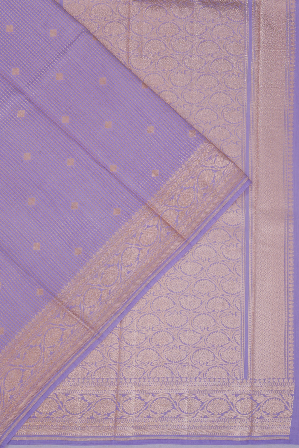 Banarasi Katan Silk Butta Brocade Lavender Saree