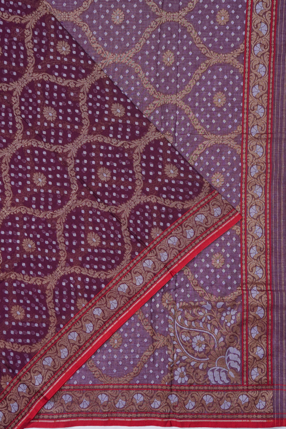 Banarasi Cotton Brocade Brown Saree