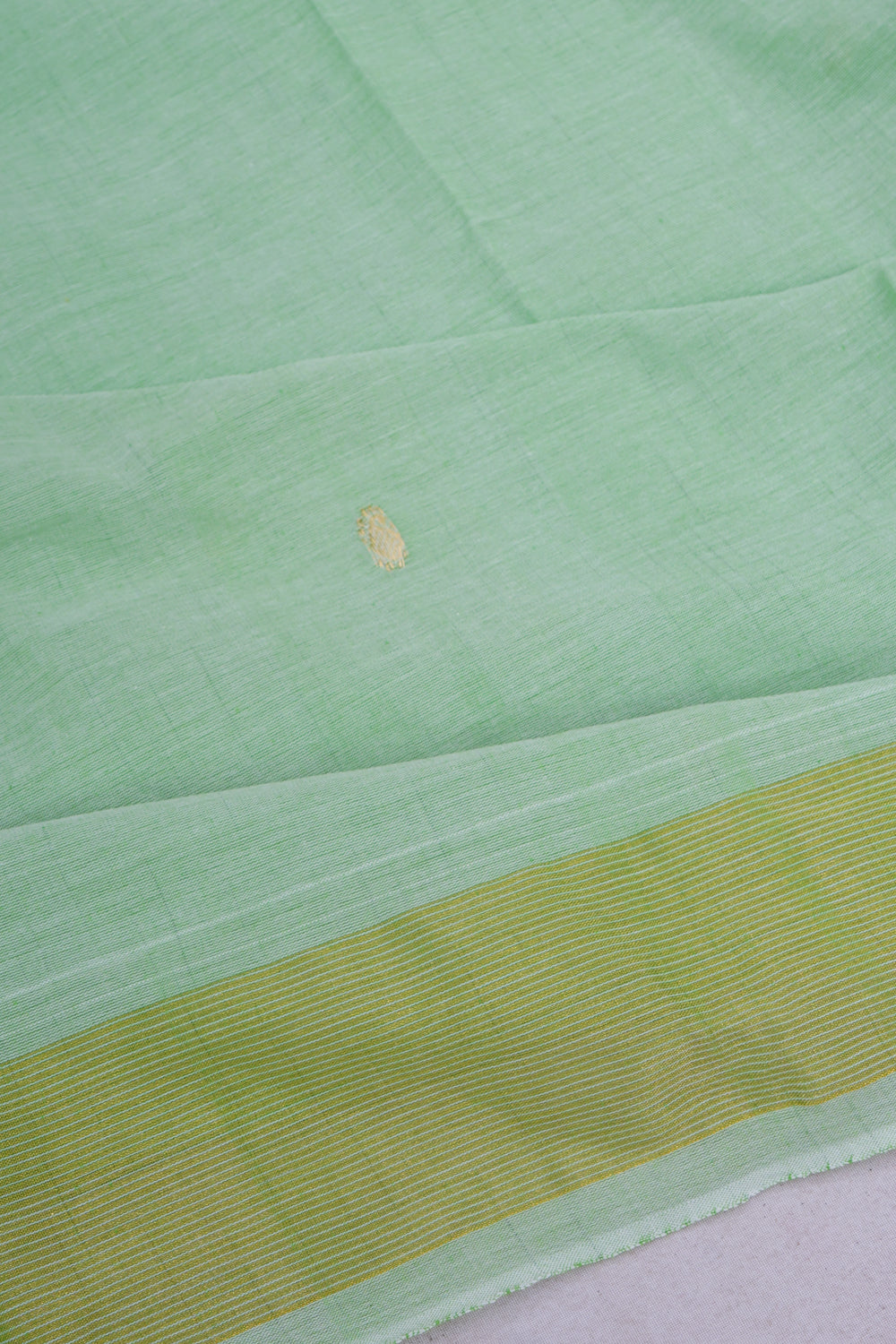 Paithani Cotton Butta Pastel Green Saree