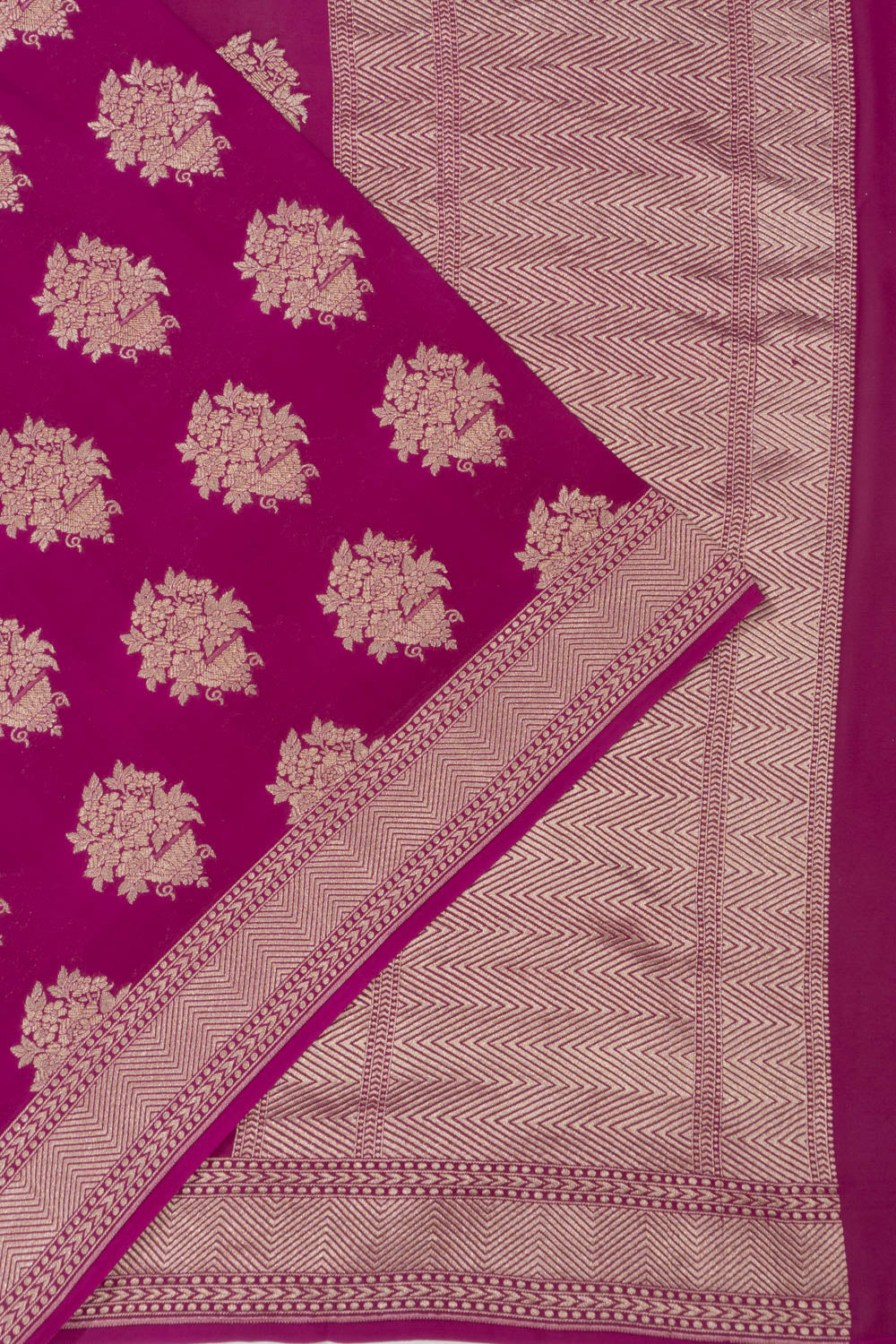 Banarasi Georgette Brocade Purple Saree