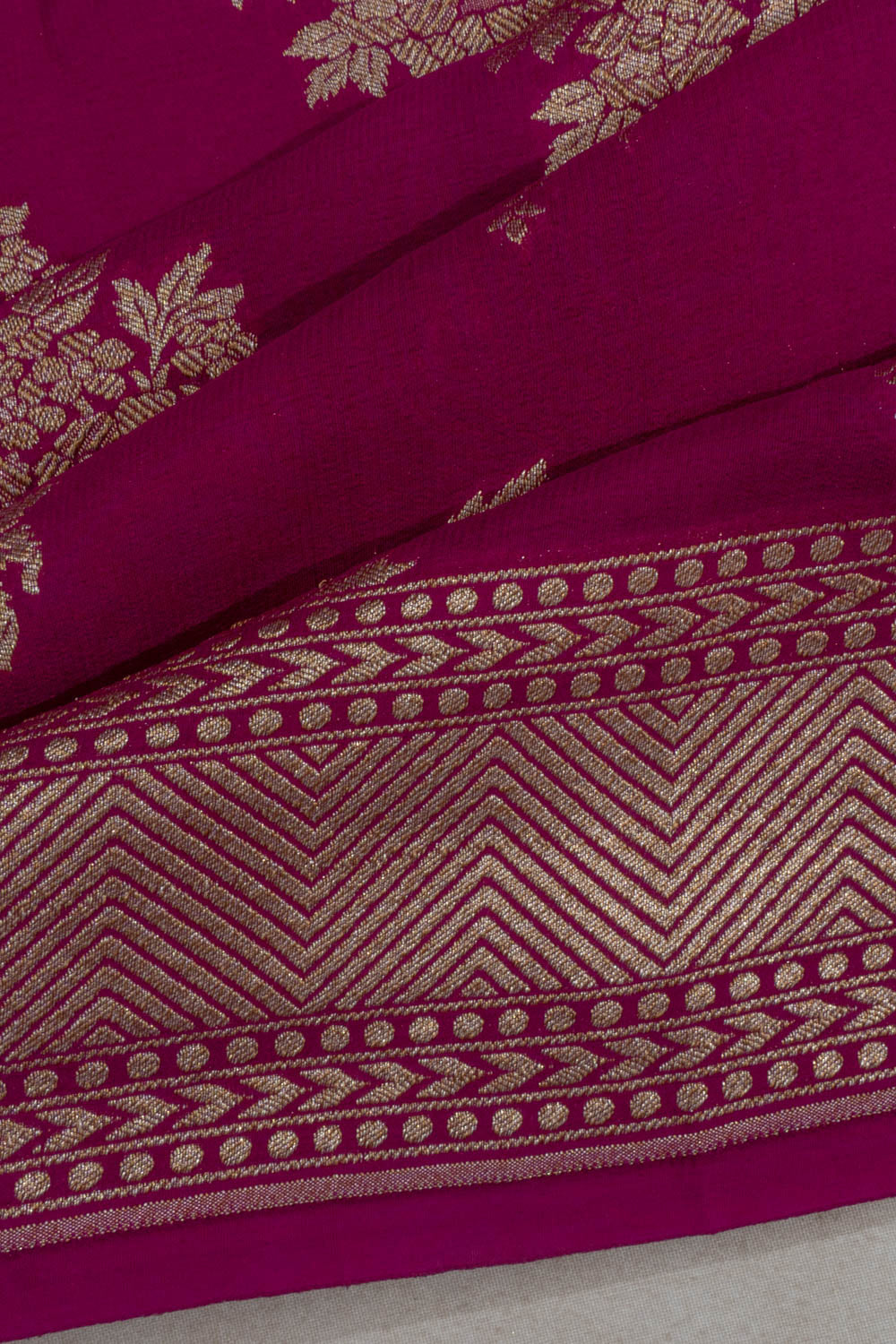 Banarasi Georgette Brocade Purple Saree