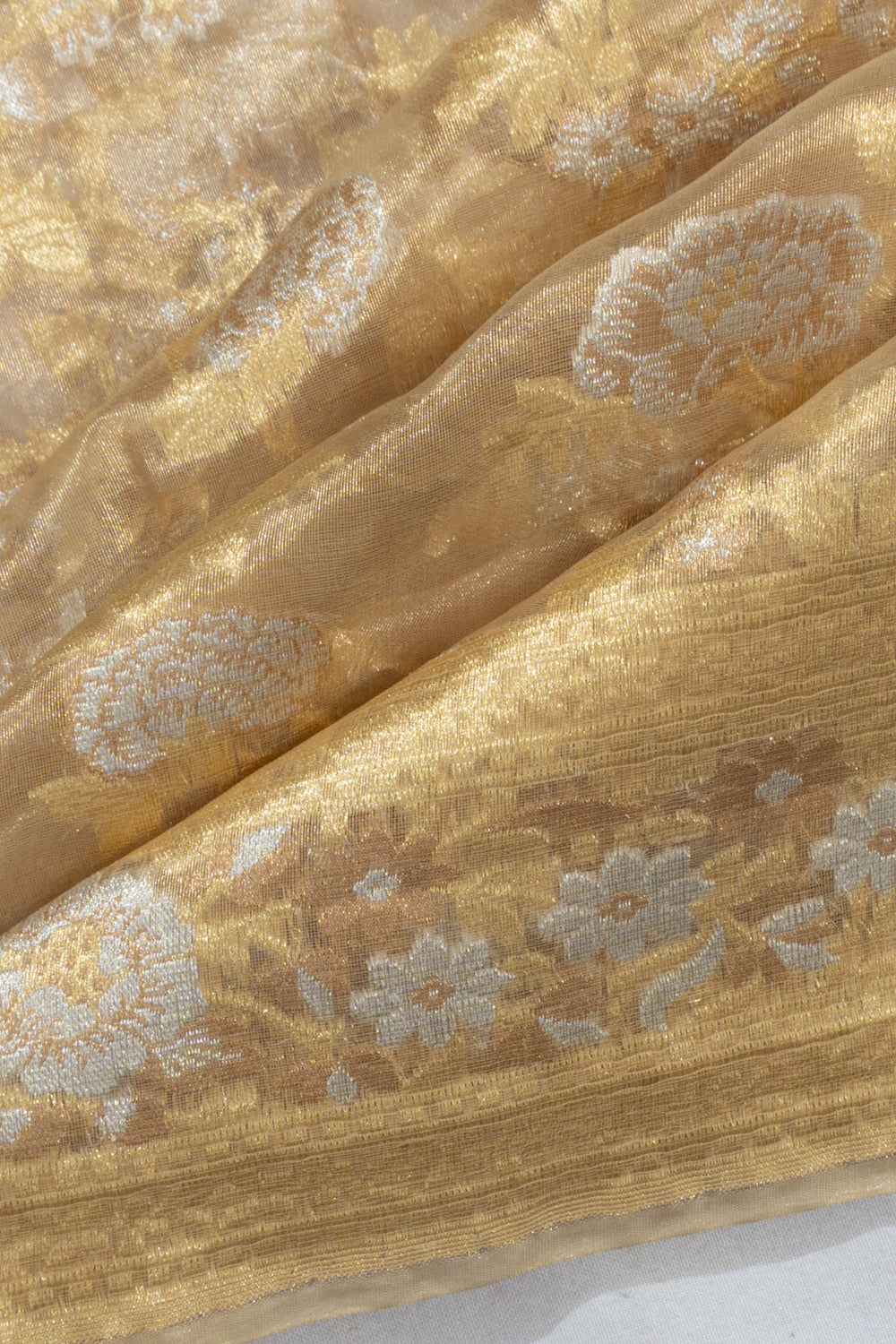 Banarasi Kora Organza Tissue Gold Saree