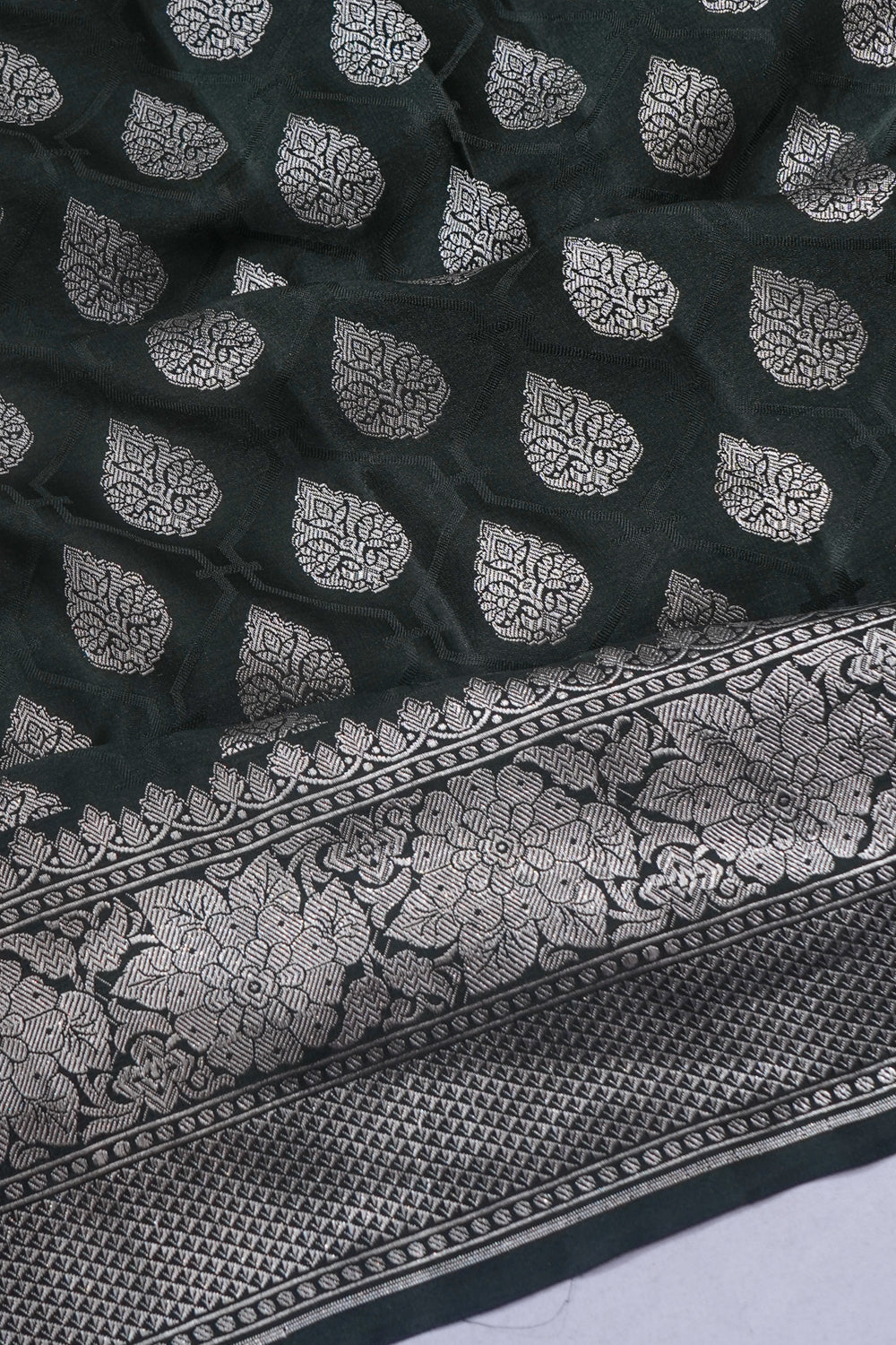Banarasi Satin Brocade Black Saree