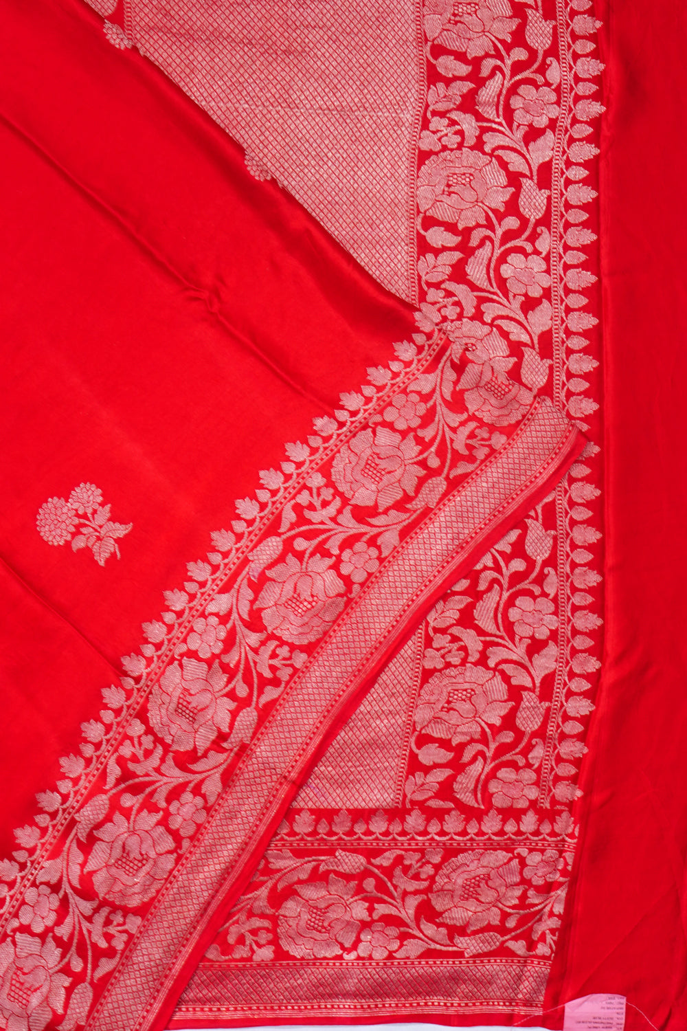 Banarasi Satin Butta Red Saree