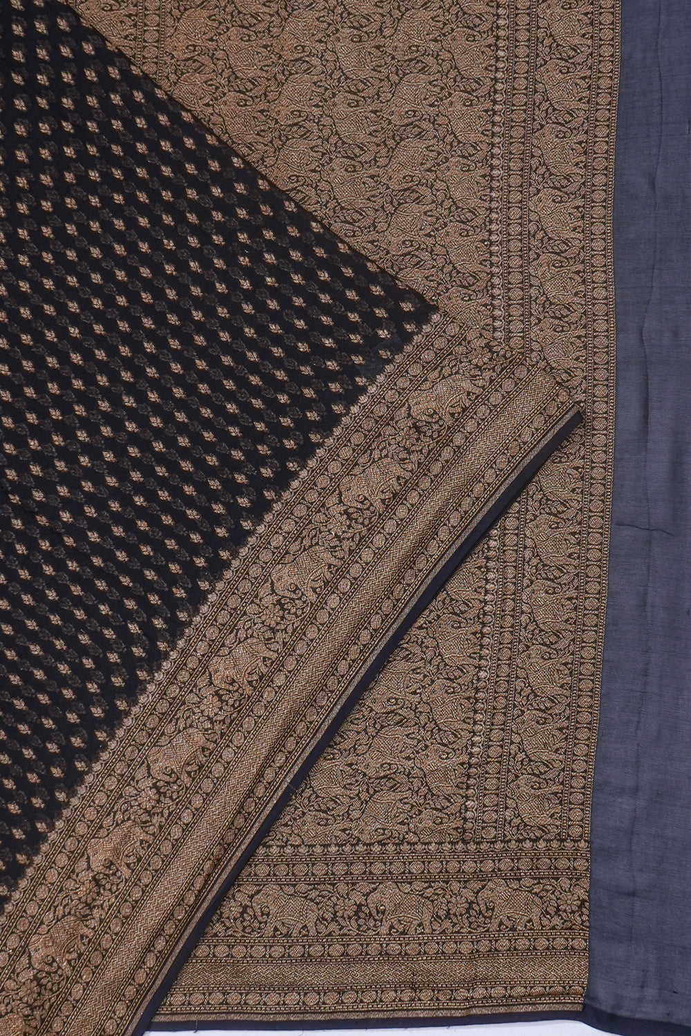 Banarasi Georgette Brocade Black Saree