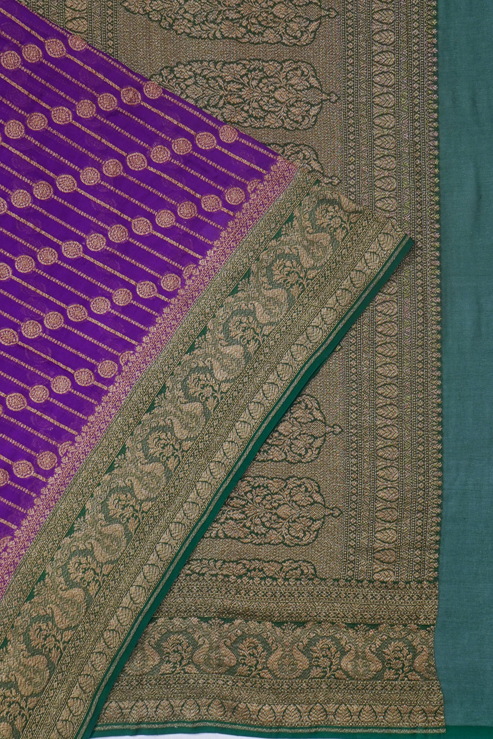 Banarasi Georgette Brocade Violet Saree