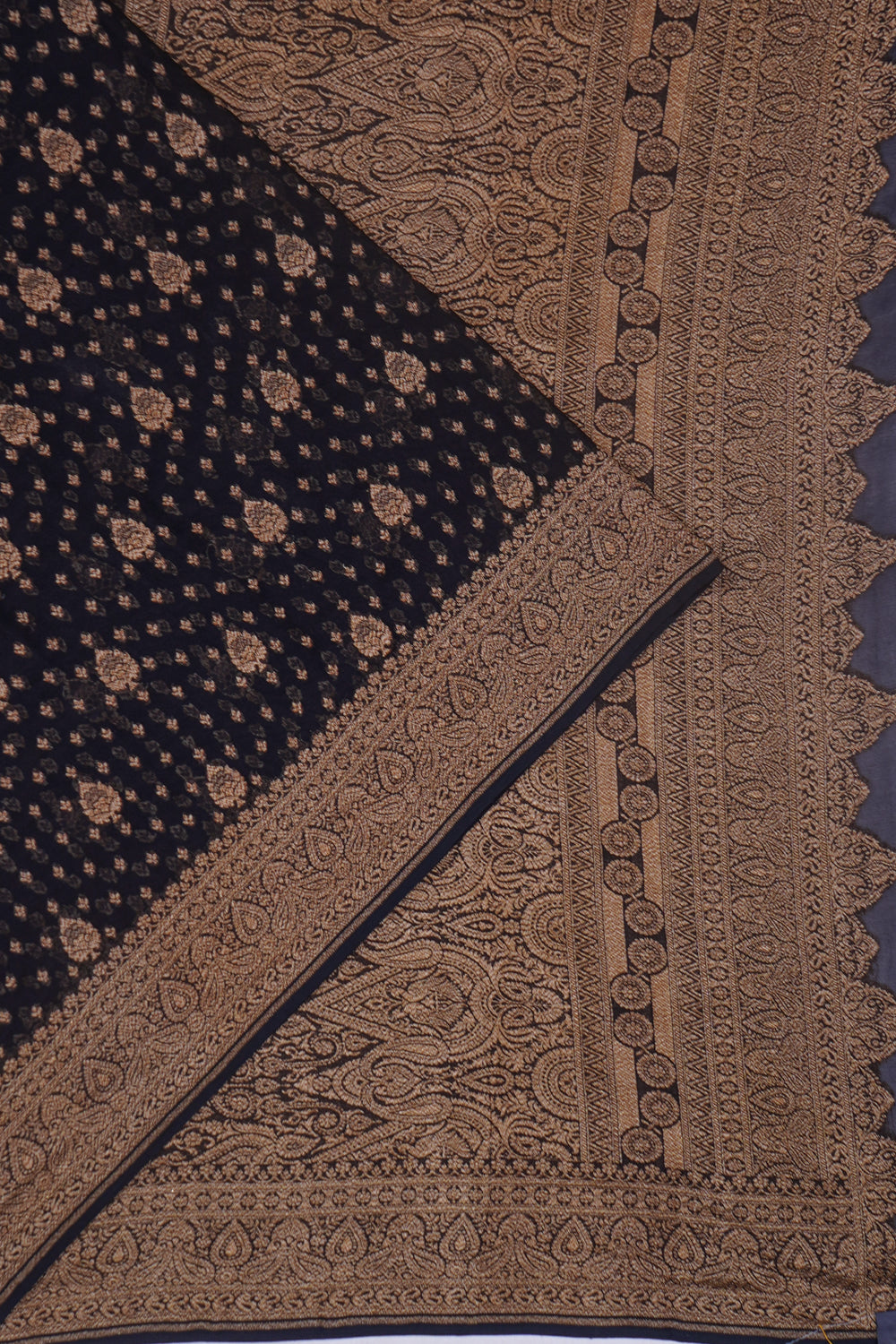 Banarasi Georgette Brocade Black Saree