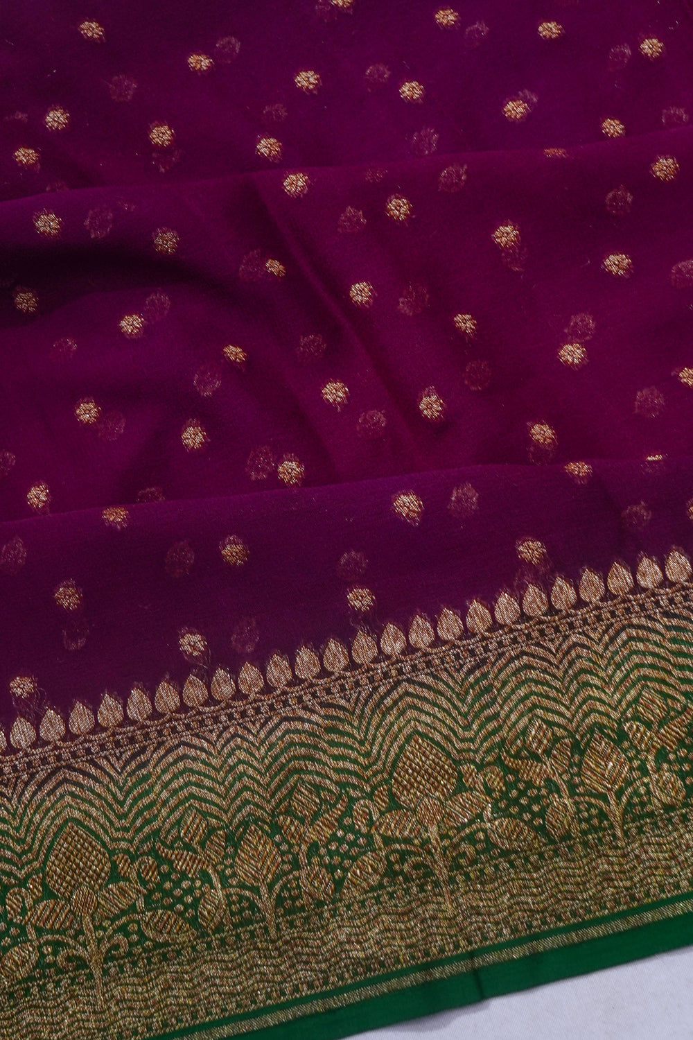 Banarasi Georgette Butta Purple Saree