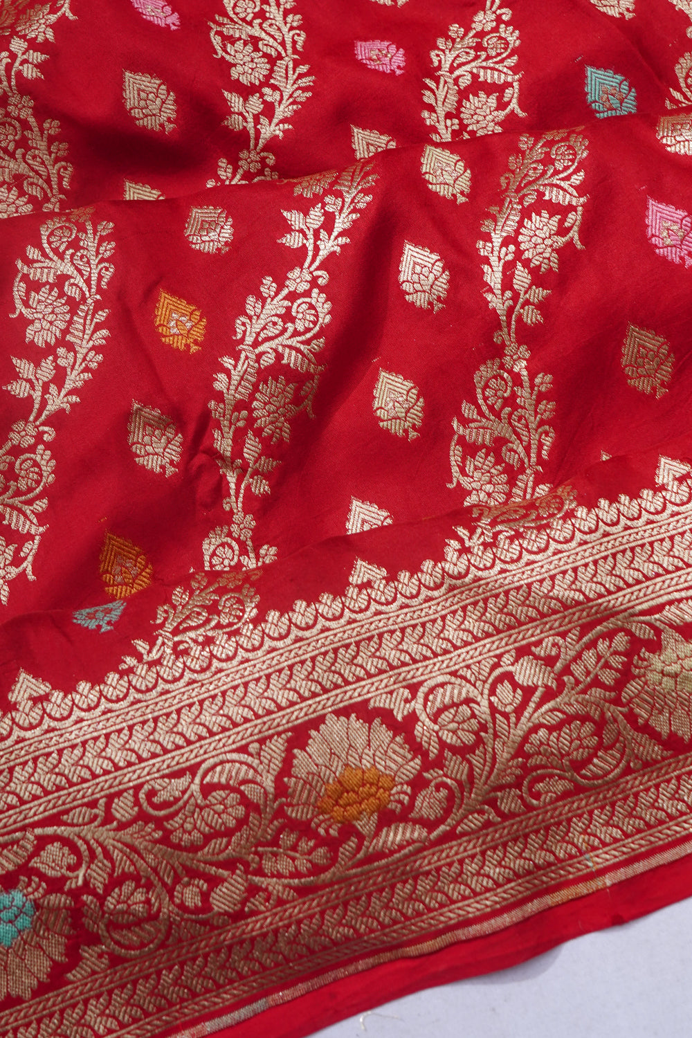 Banarasi Silk Brocade Red Saree