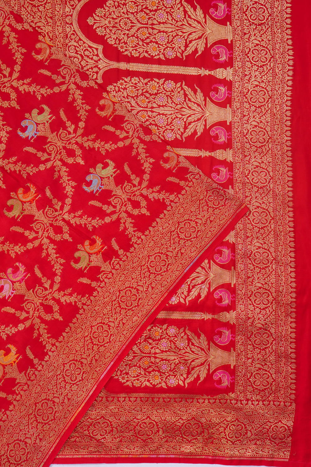 Banarasi Silk Brocade Red Saree