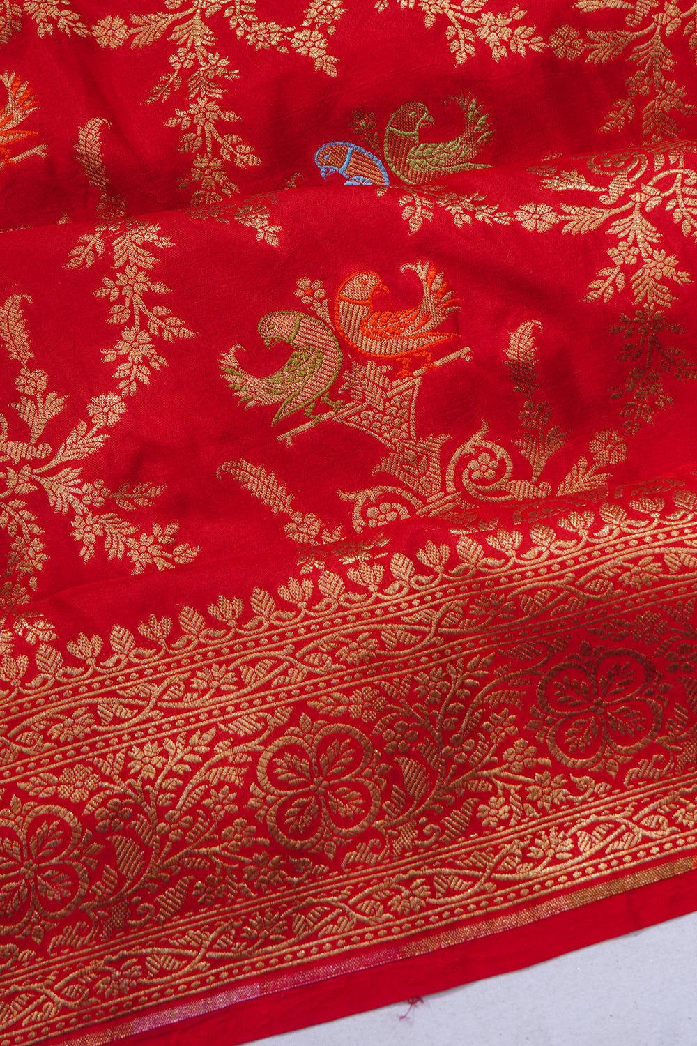 Banarasi Silk Brocade Red Saree