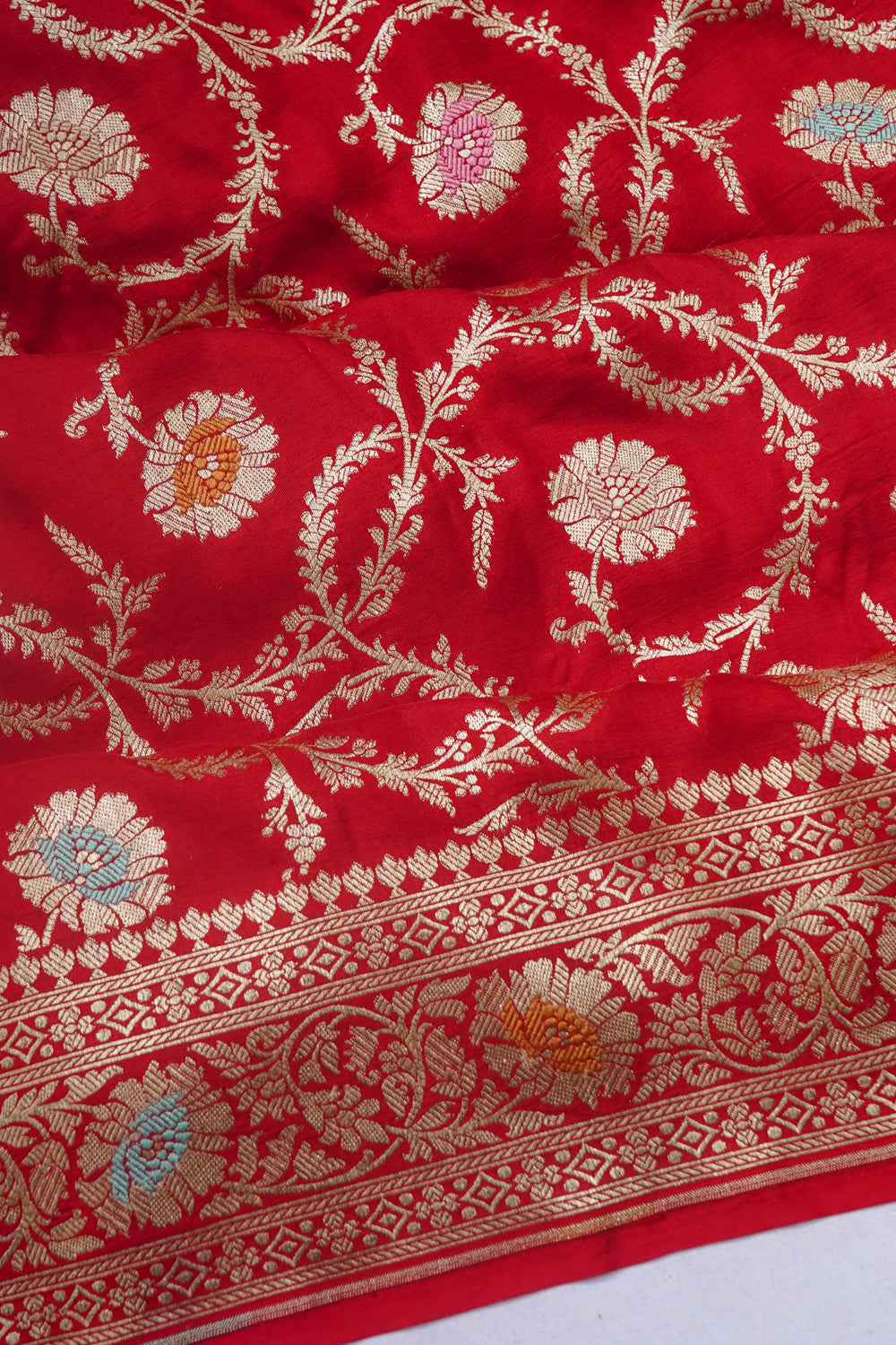 Banarasi Silk Brocade Red Saree