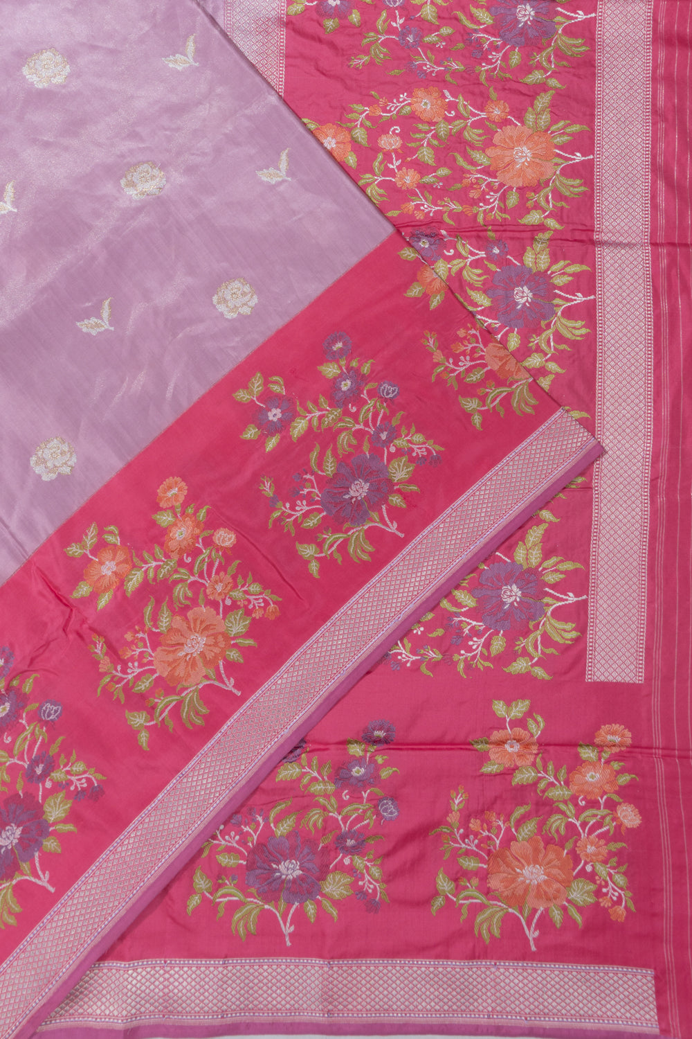 Banarasi Silk Butta Lavender Saree