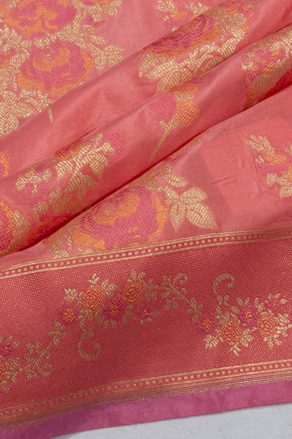 Banarasi Silk Brocade Pink Saree