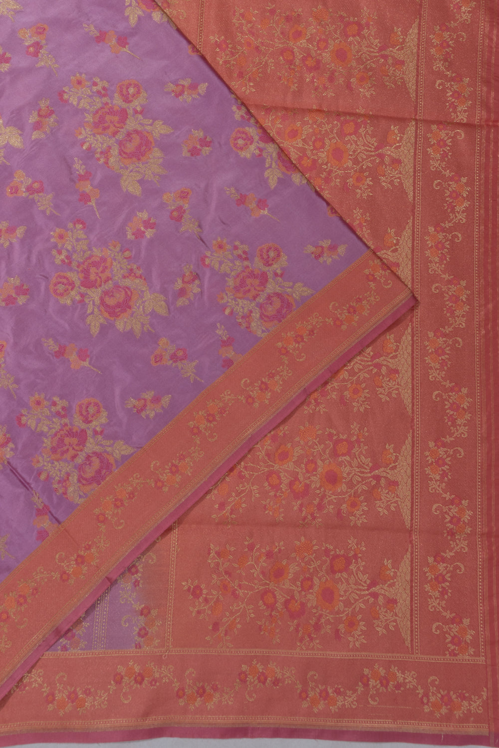 Banarasi Silk Brocade Lavender Saree