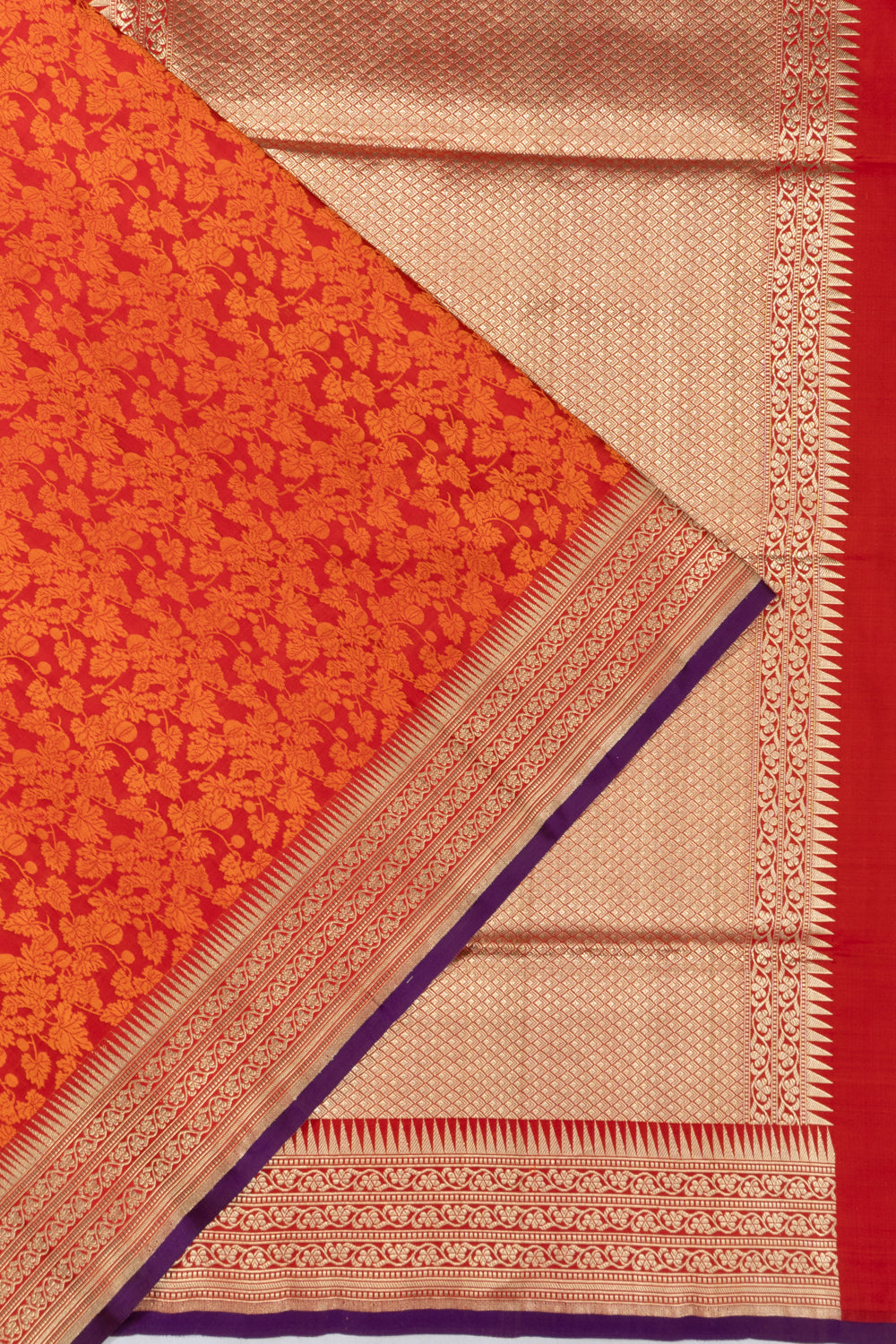 Banarasi Silk Brocade Red Saree