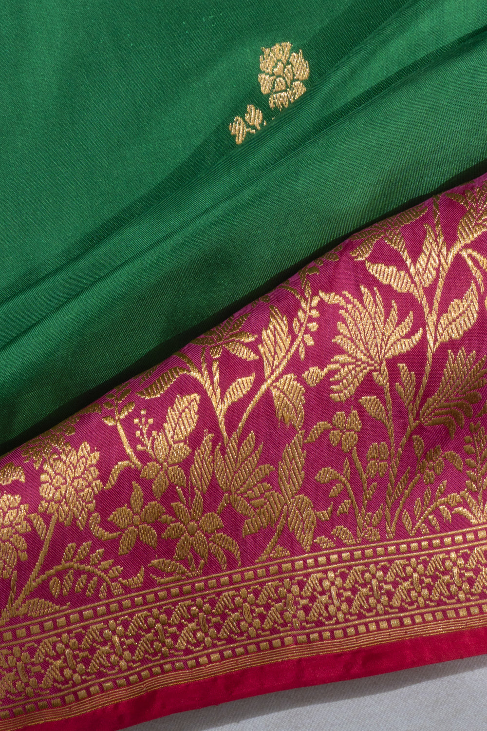 Banarasi Silk Butta Green Saree