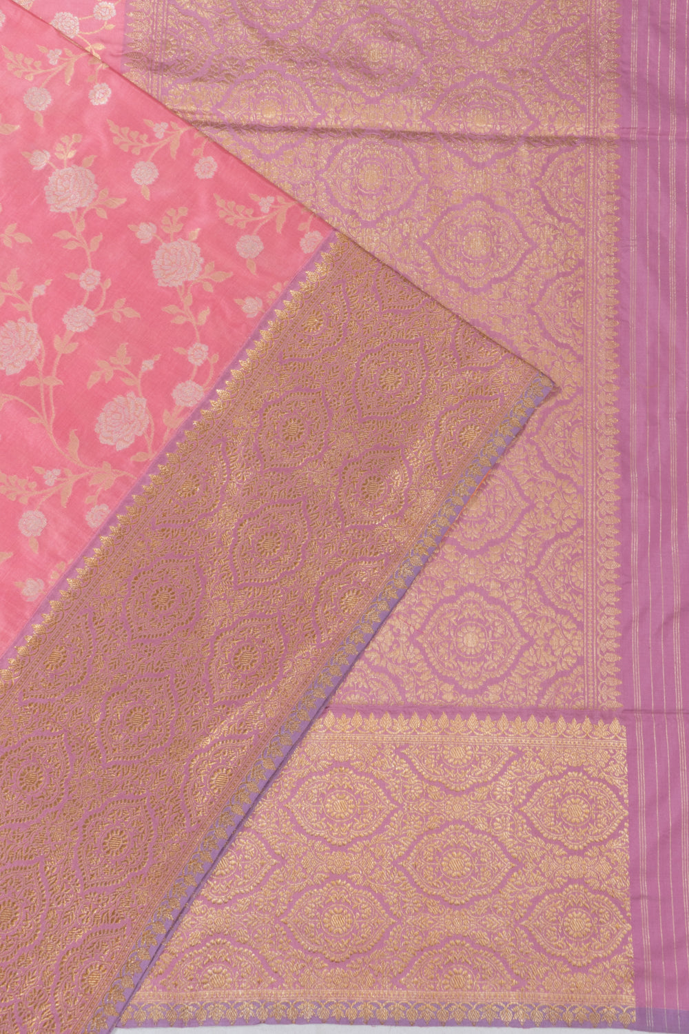 Banarasi Silk Brocade Pink Saree