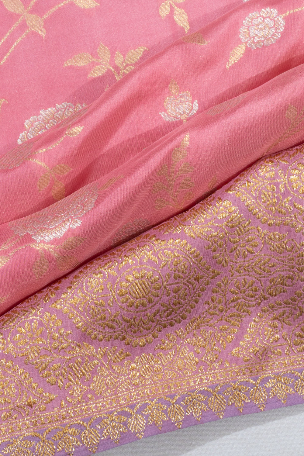 Banarasi Silk Brocade Pink Saree