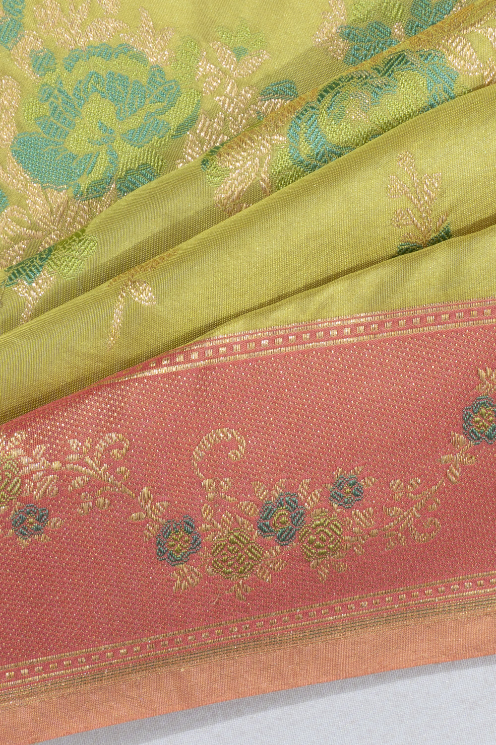 Banarasi Silk Brocade Green Saree