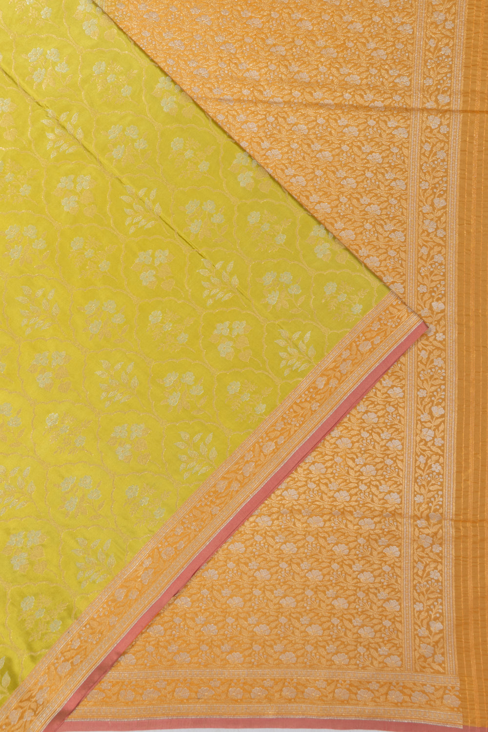 Banarasi Silk Brocade Mehendi Green Saree