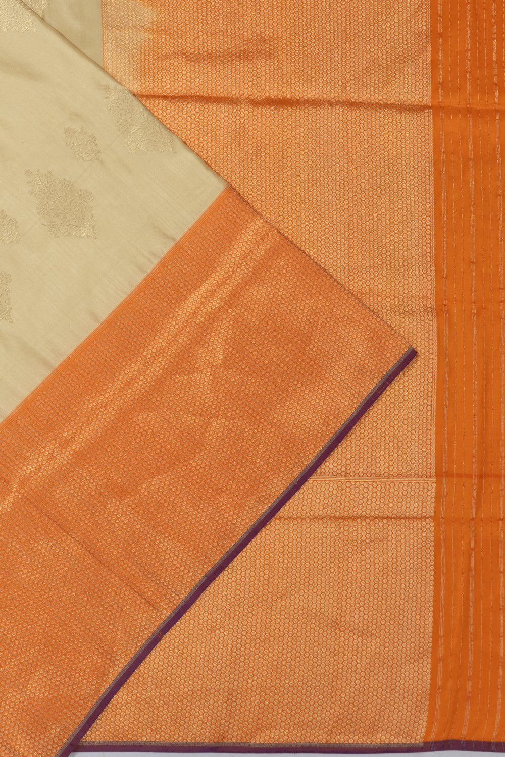 Banarasi Silk Brocade Cream Saree
