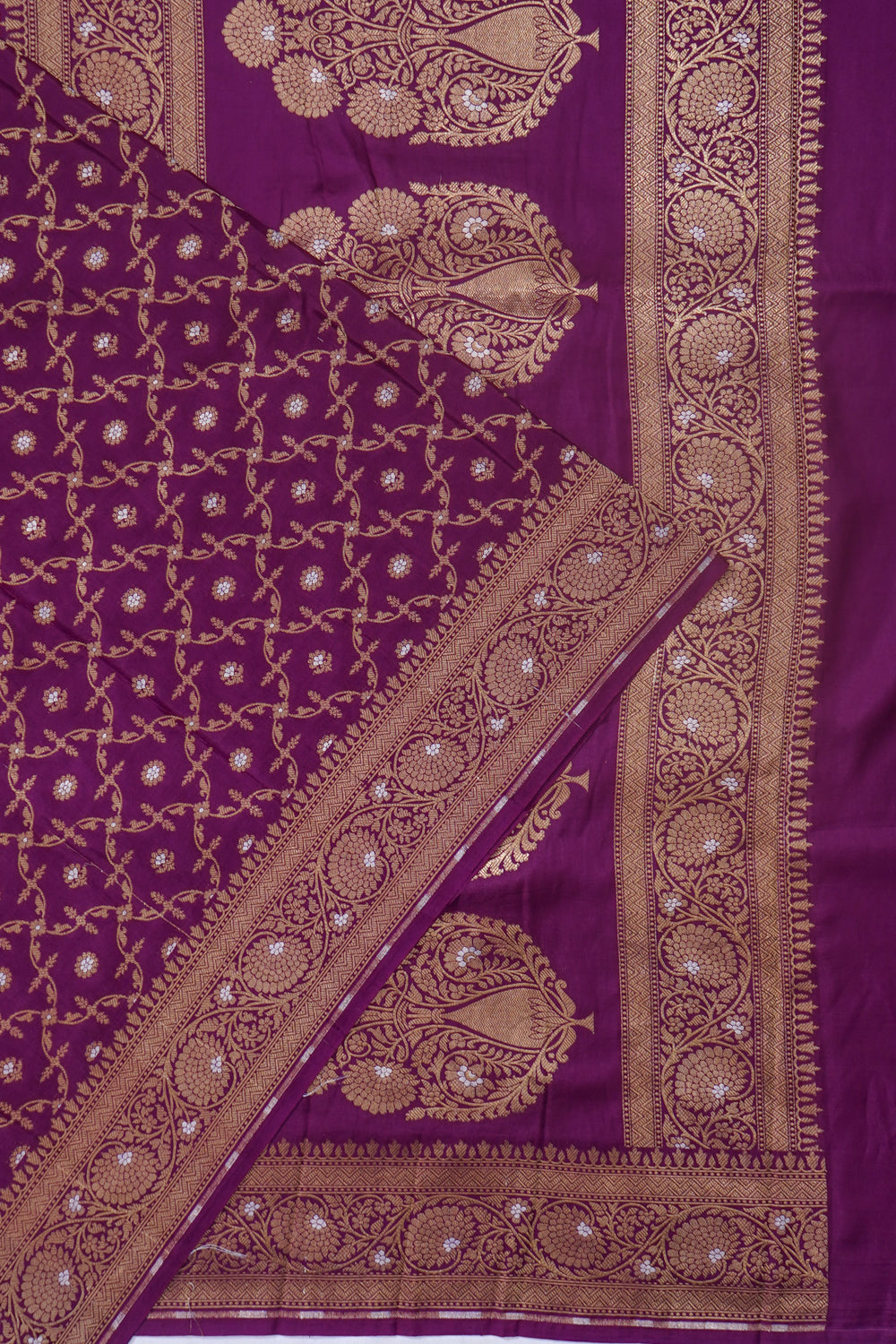Banarasi Silk Brocade Purple Saree