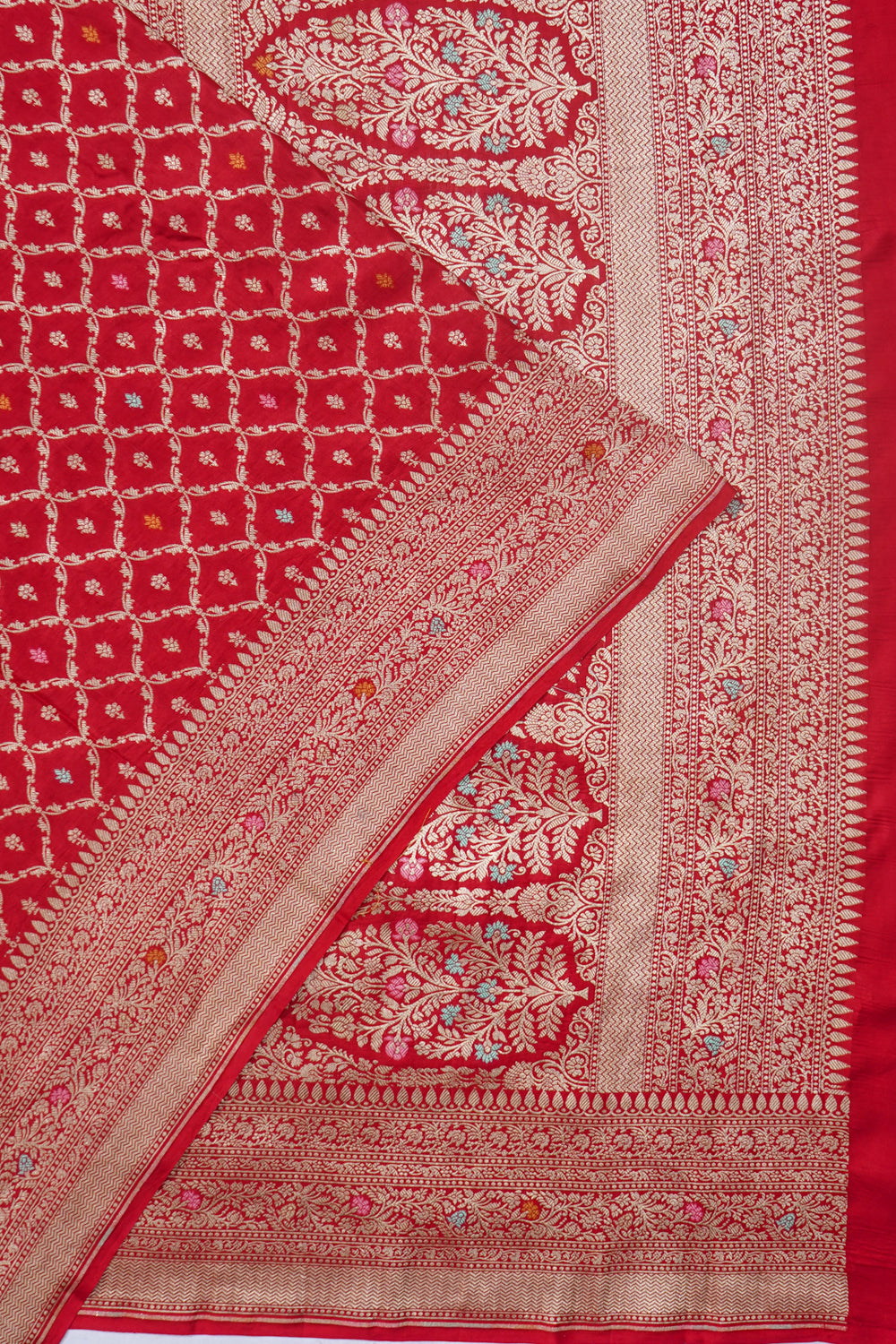 Banarasi Silk Brocade Red Saree