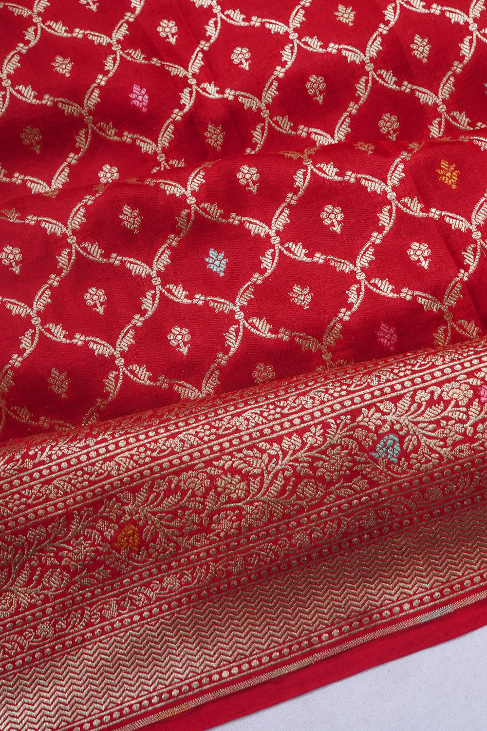 Banarasi Silk Brocade Red Saree