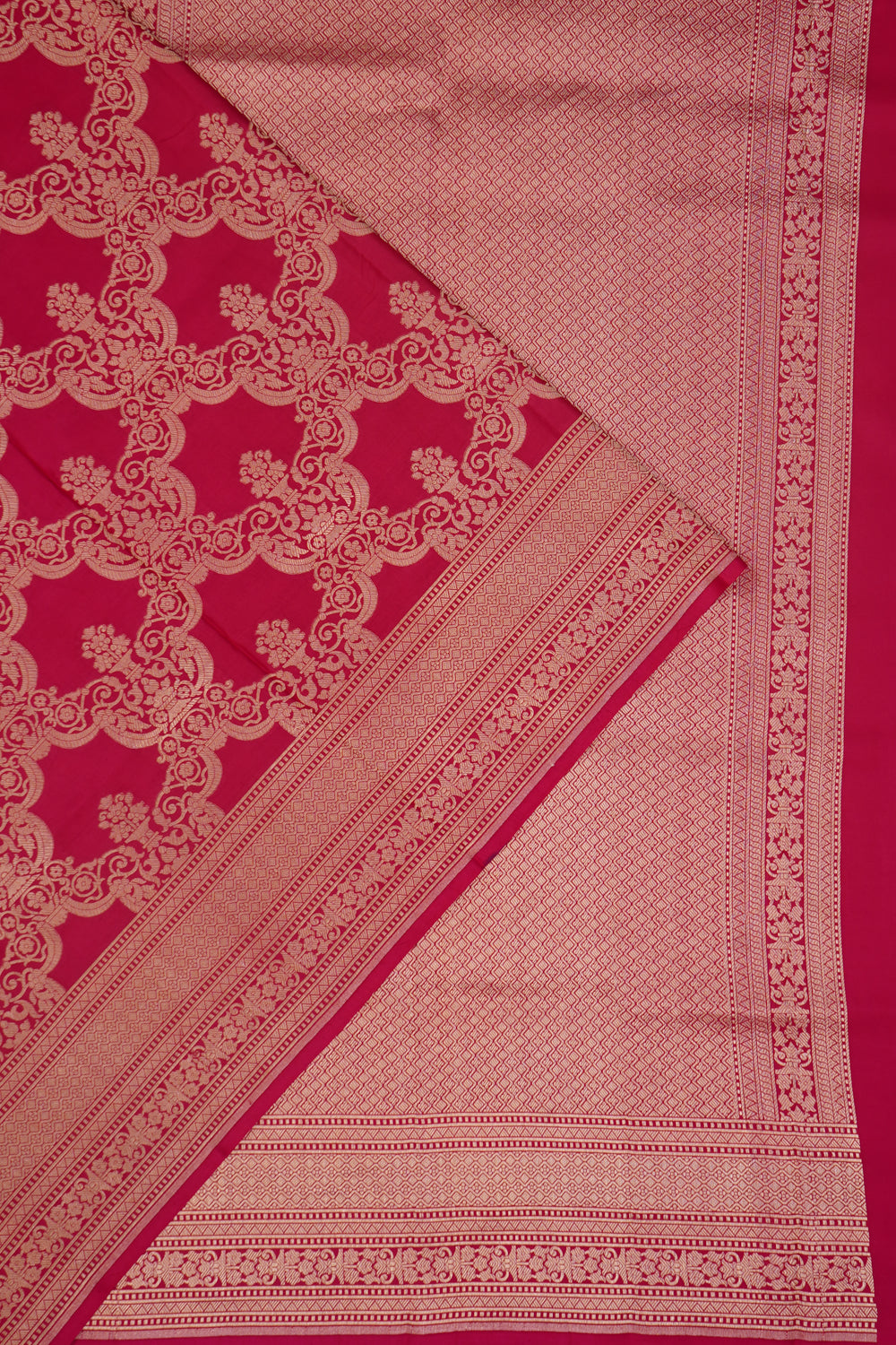 Banarasi Silk Jaal Pink Saree