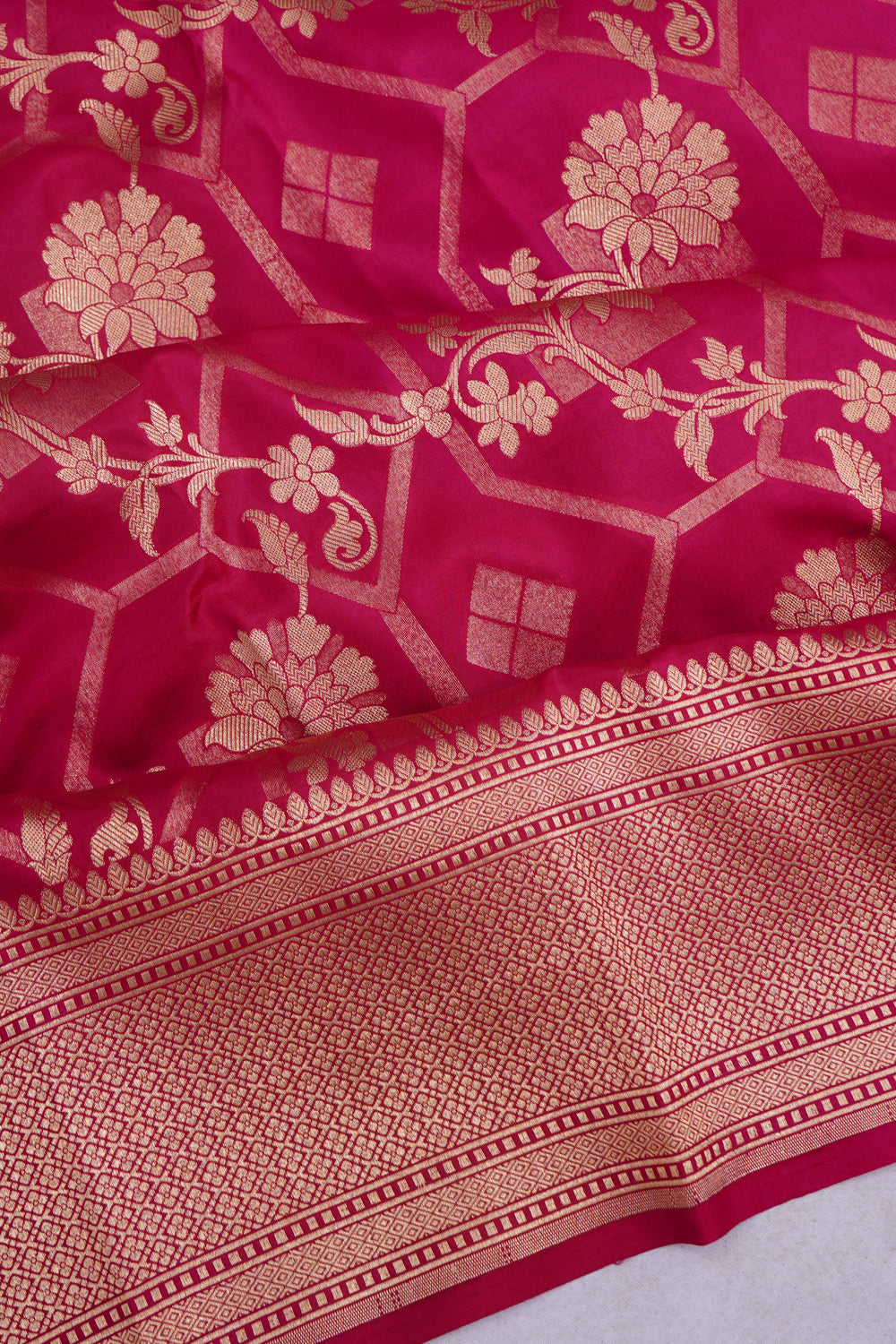 Banarasi Silk Jaal Purple Saree