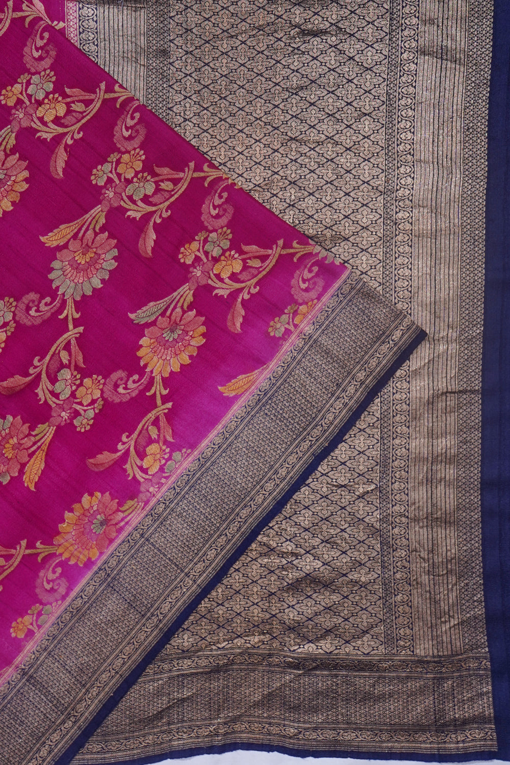 Banarasi Tussar Georgette Jaal Pink Saree