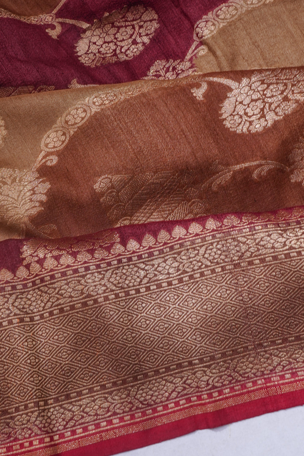 Banarasi Tussar Jaal Multicolour Saree