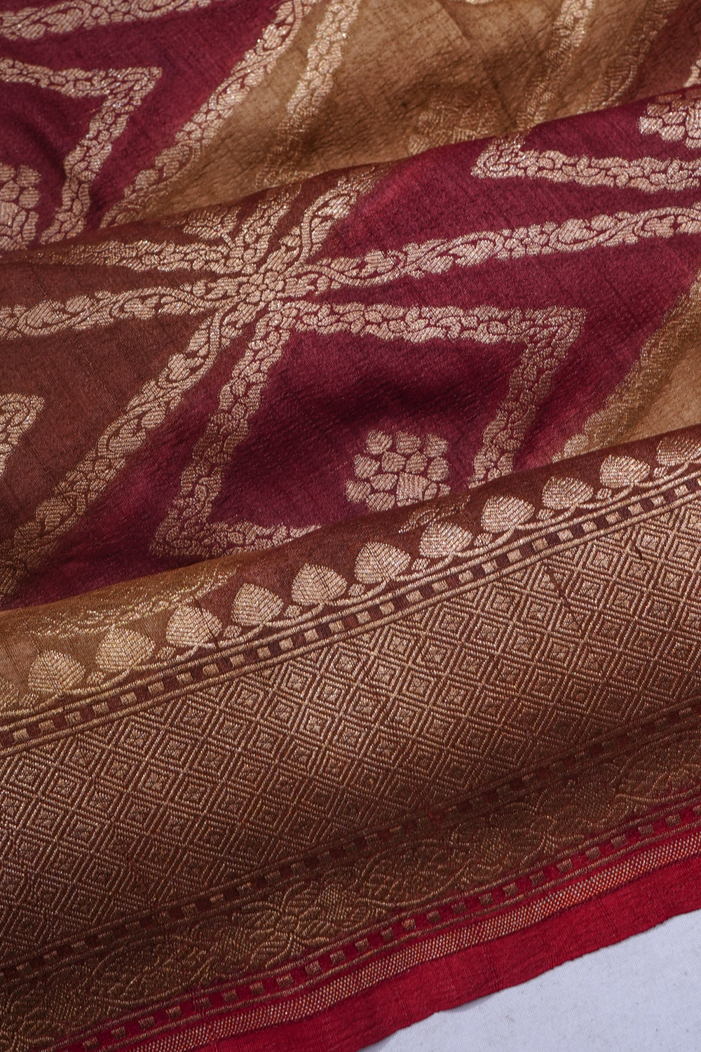 Banarasi Tussar Jaal Multicolour Saree