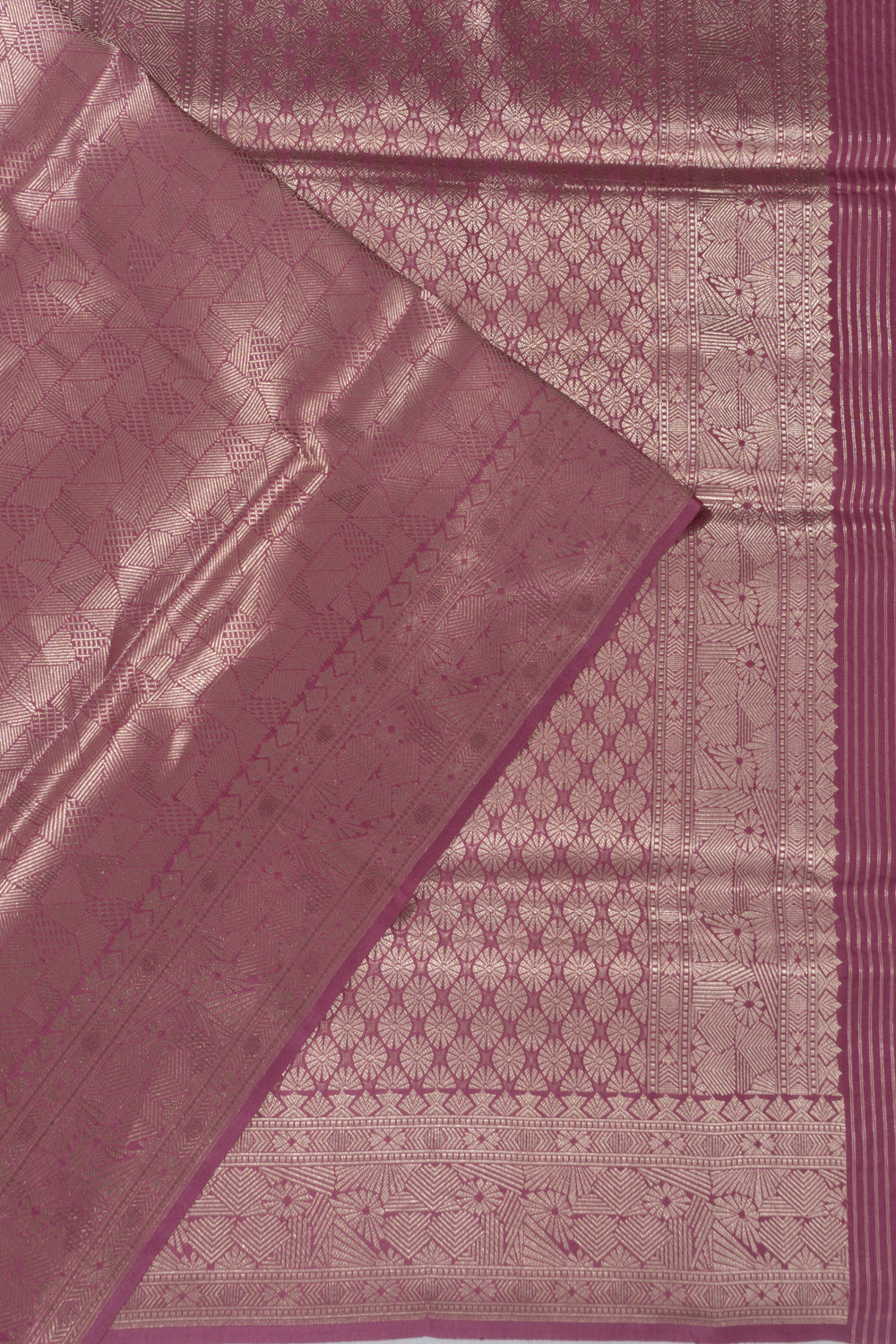 Banarasi Silk Geometrical Brocade Pink Saree