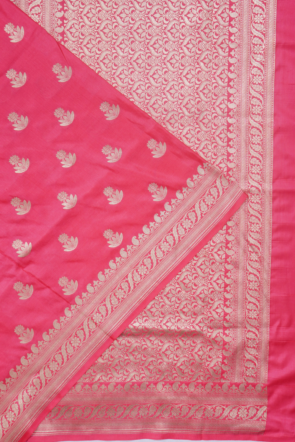 Banarasi Silk Butta Pink Saree