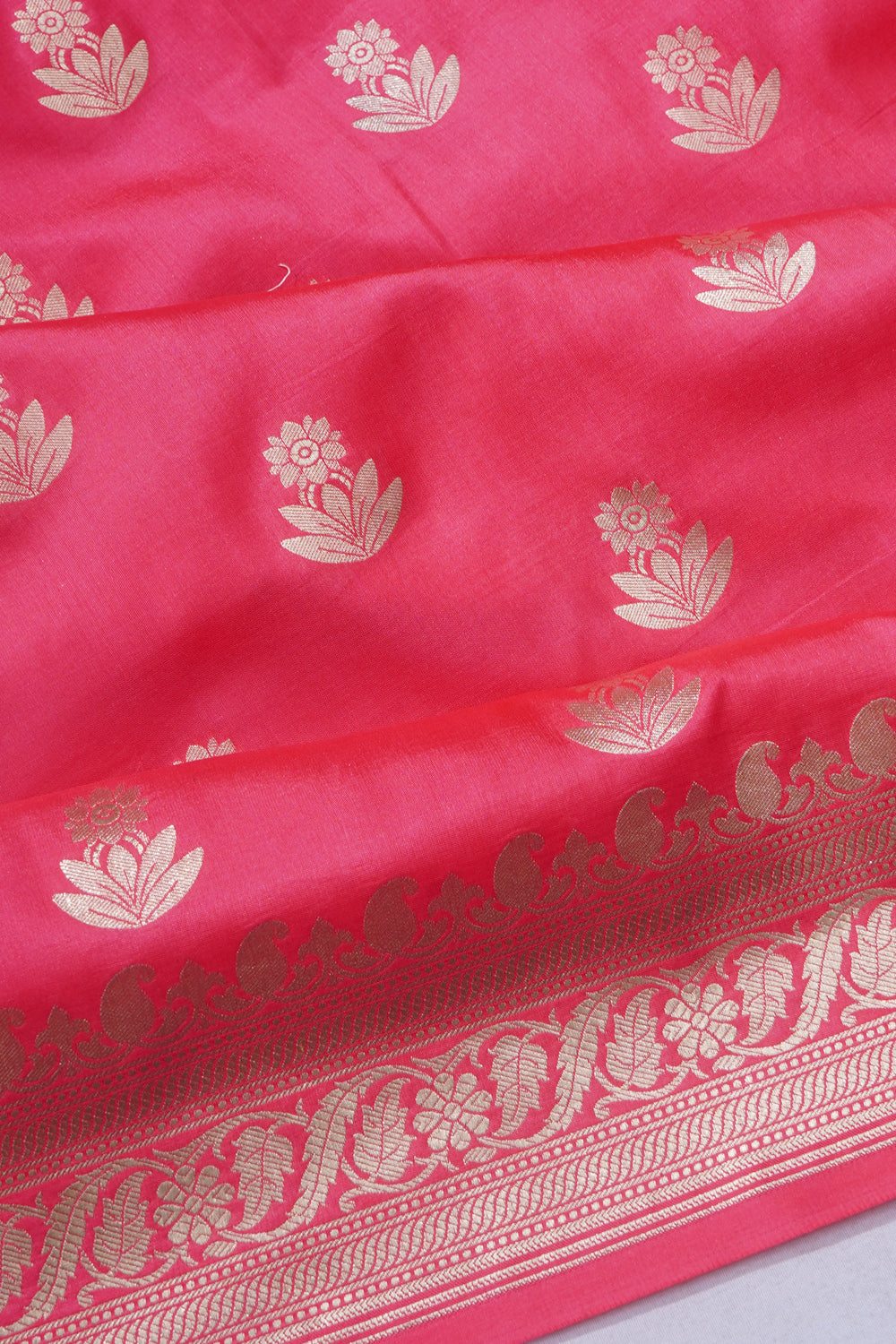 Banarasi Silk Butta Pink Saree