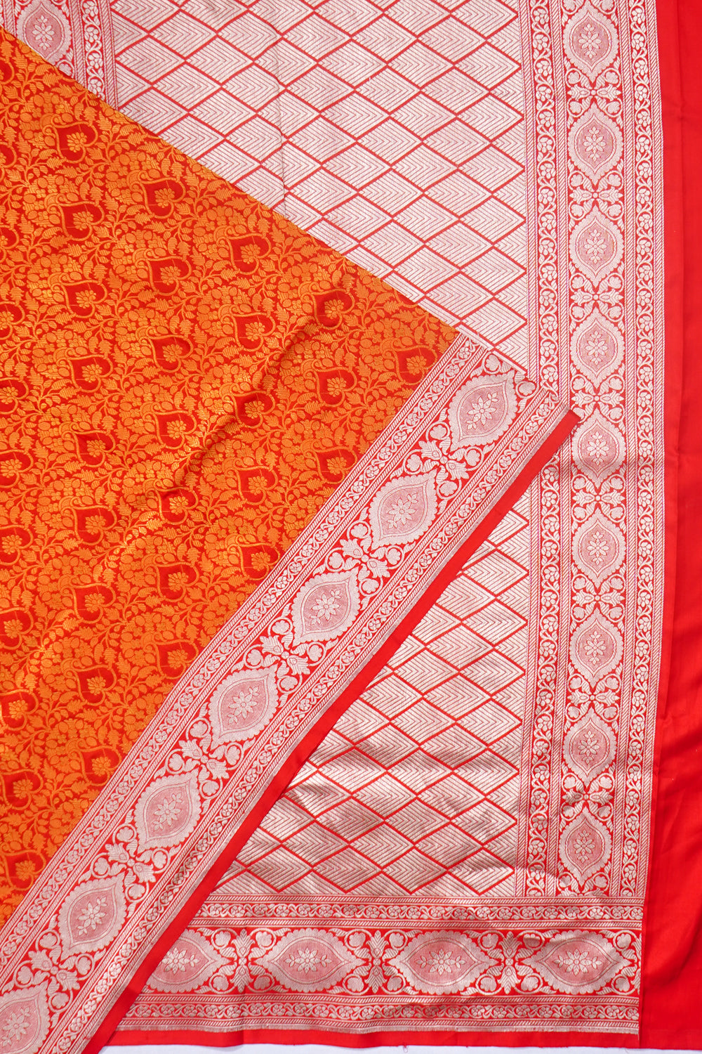 Banarasi Satin Brocade Red Saree
