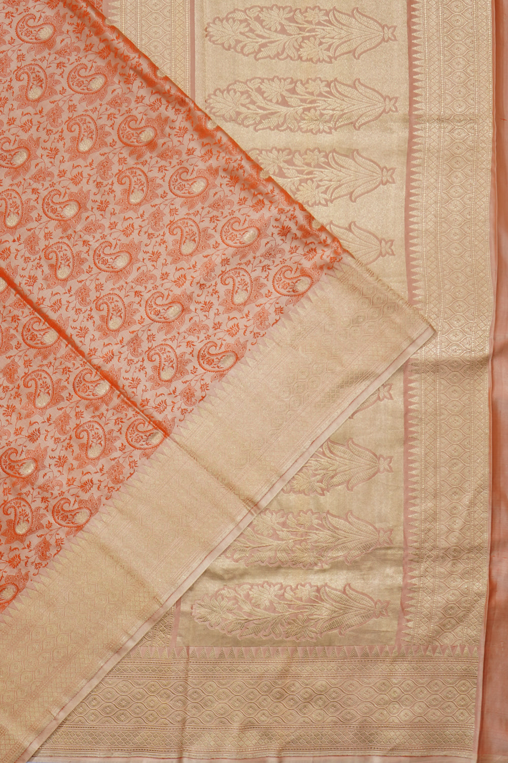 Banarasi Satin Jacquard And Butta Cream Saree
