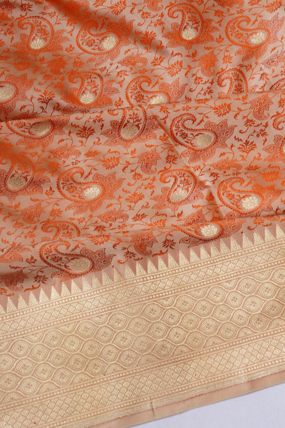 Banarasi Satin Jacquard And Butta Cream Saree