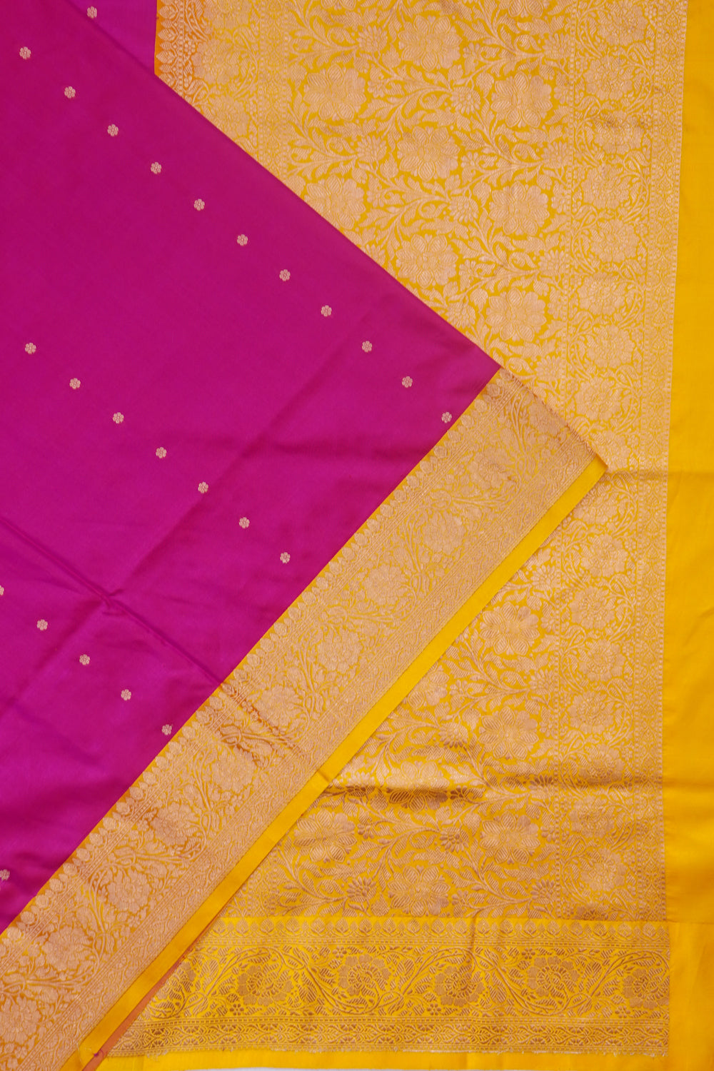 Banarasi Satin Butta Rani Pink Saree