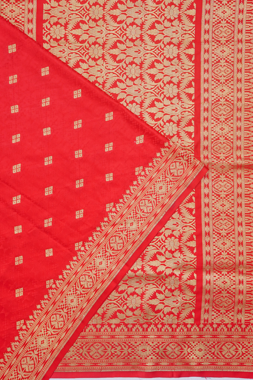 Banarasi Satin Jacquard And Butta Red Saree