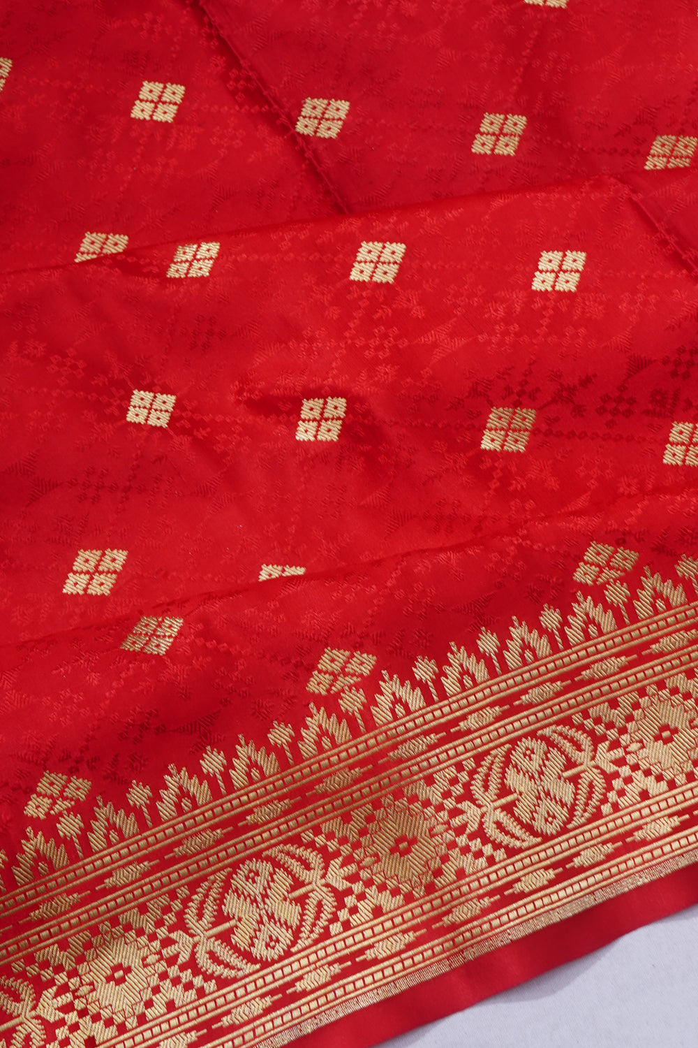 Banarasi Satin Jacquard And Butta Red Saree