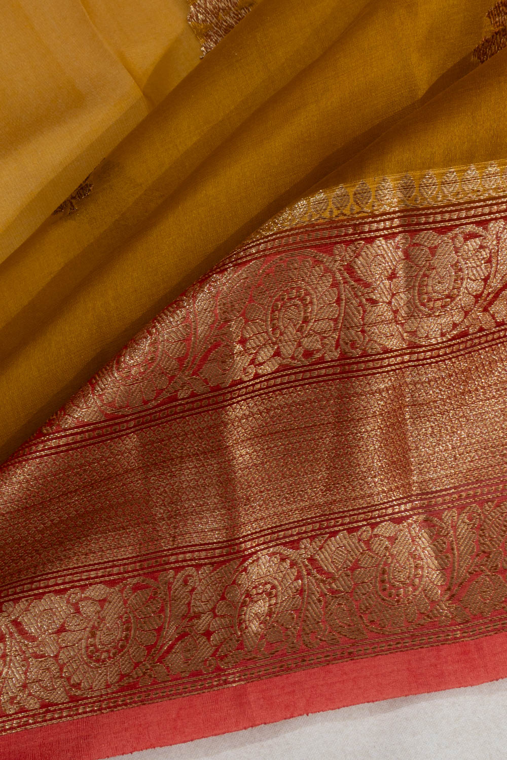 Banarasi Kora Organza Butta Mehendi Green Saree
