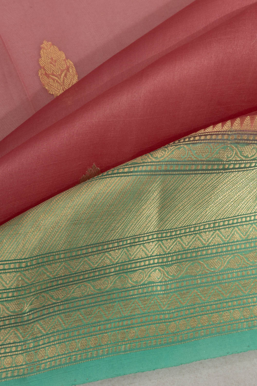 Banarasi Kora Organza Butta Pink Saree