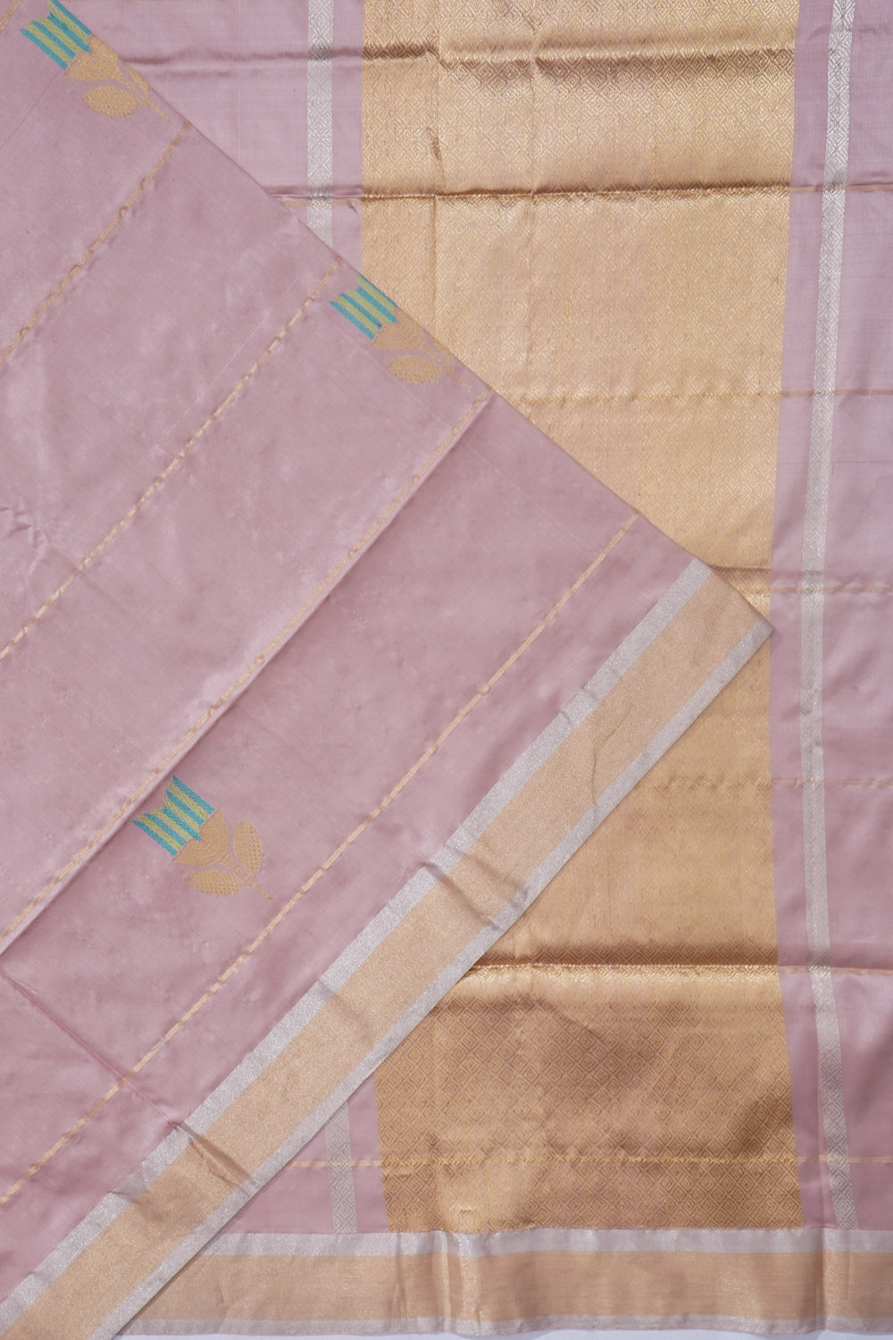 Banarasi Katan Silk Butta Baby Pink Saree