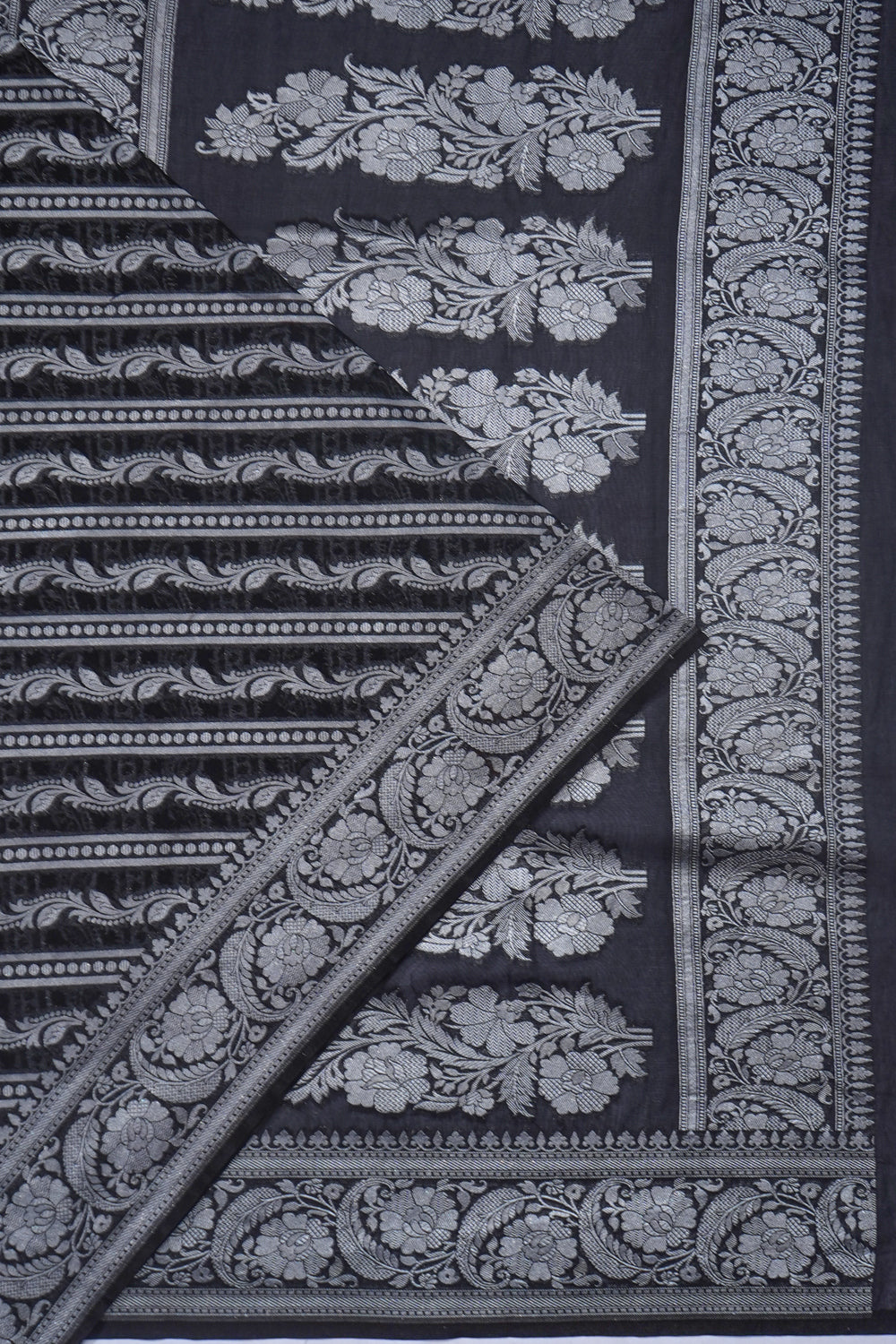 Banarasi Georgette Brocade Black Saree