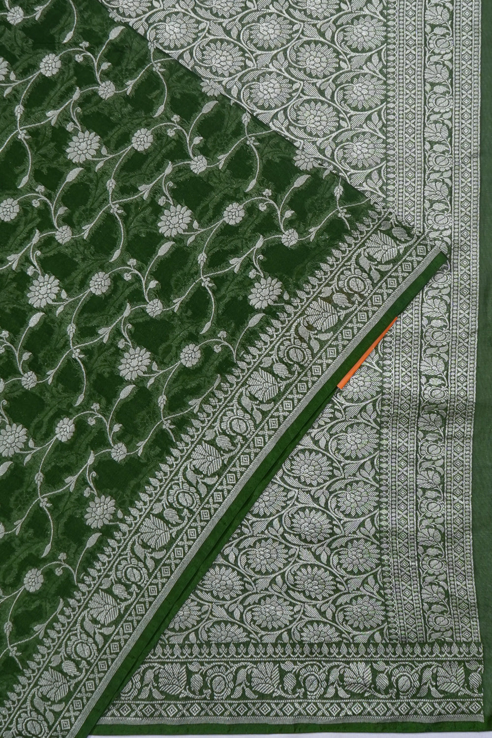 Banarasi Georgette Jaal Green Saree