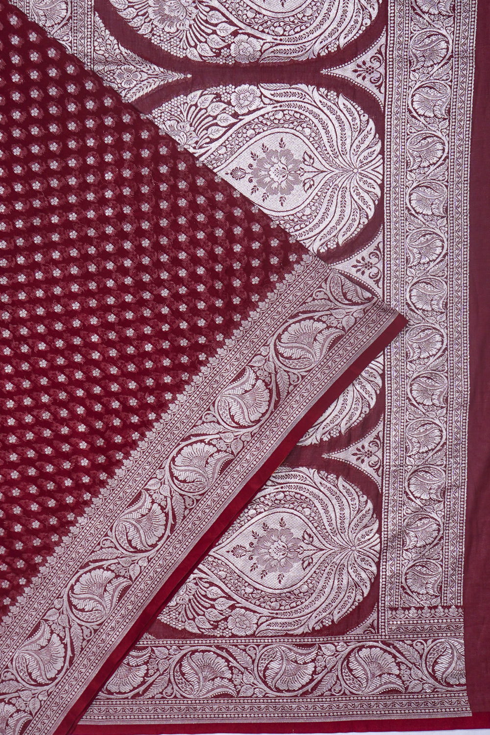 Banarasi Georgette Butta Brown Saree